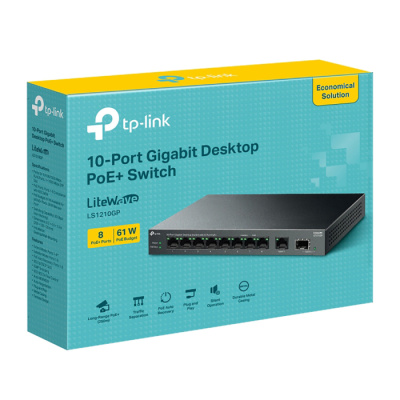TP-Link LS1210GP Неуправляемый коммутатор 3