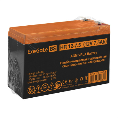 Exegate HR 12-7.5 EX285638RUS Аккумуляторная батарея 2