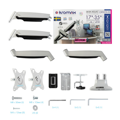 Kromax OFFICE-22 SILVER 90636 Настольный кронштейн 6