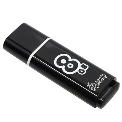 Smartbuy Glossy series Black 8Gb Память USB Flash SB8GBGS-K