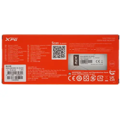 ADATA XPG SPECTRIX D50 RGB 8GB Оперативная память AX4U36008G18I-SW50 3