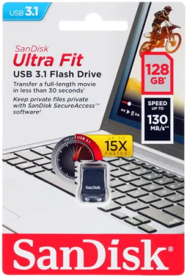 SanDisk Ultra Fit 128GB SDCZ430-128G-G46 Флэш-накопитель 1