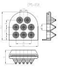 ЦМО Elbox EMS-US8 Кабельный ввод  3