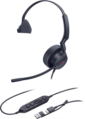 Yealink UH44 MONO USB-C/A Гарнитура проводная 1