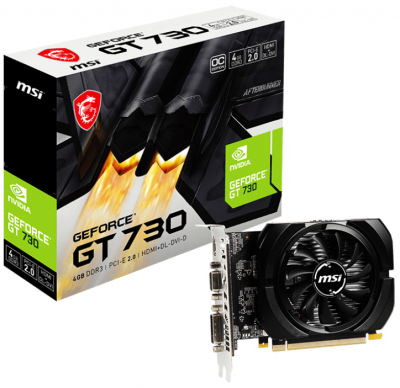 MSI GeForce GT 730 Видеокарта N730K-4GD3/OCV1 4