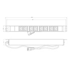 Hyperline SHE19-8IEC-2.5IEC Сетевой фильтр 3