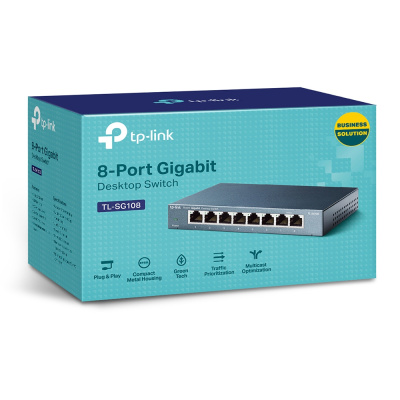 TP-Link TL-SG108 8-портовый настольный коммутатор 10/100/1000 Мбит/с 2