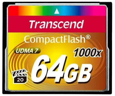 Transcend TS64GCF1000 64GB CompactFlash 1000x Карта памяти