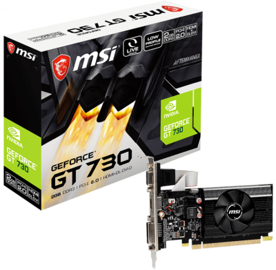 MSI GeForce GT 730 Видеокарта N730K-2GD3/LP 3