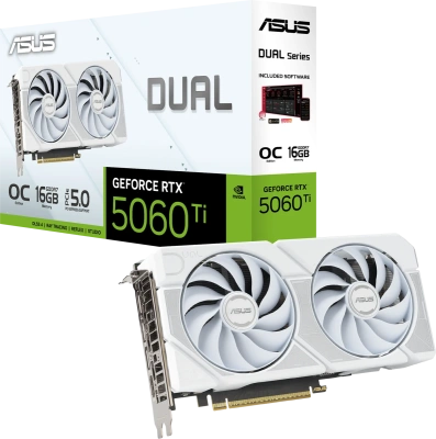 ASUS DUAL-RTX5060TI-O16G-WHITE 90YV0MH6-M0NA00 Видеокарта 5