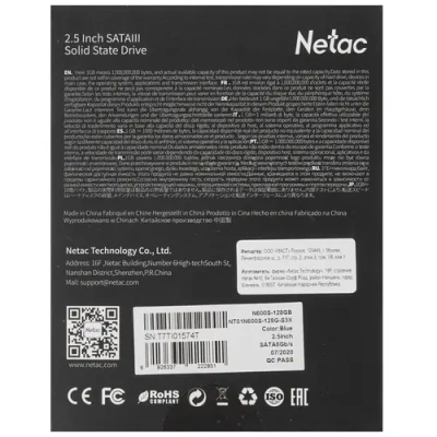 Netac N600S 128 ГБ SATA2.5 SSD Жесткий диск NT01N600S-128G-S3X 5
