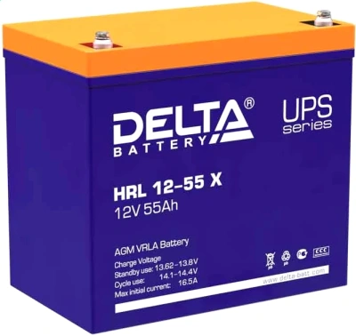 Delta HRL 12-55 X Свинцово-кислотный аккумулятор 1