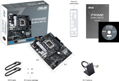 ASUS PRIME H610M-A WIFI D4 Материнская плата 90MB1C80-M0EAY1 5