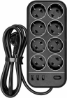 PowerCom SP-08 USB03AB 1.8M Фильтр-удлинитель