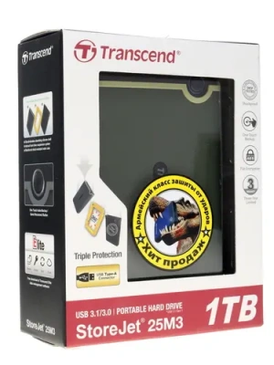 Transcend StoreJet 25M3 1 ТБ Внешний HDD TS1TSJ25M3G 4