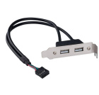 Cablexpert CCUSBRECEPTACLE-LP Планка USB 2.0