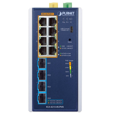 PLANET IGS-4215-8UP4X Промышленный управляемый коммутатор 1