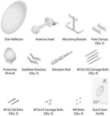 Ubiquiti airFiber 2G-24-S45 (AF-2G24-S45) Антенна 2,4 ГГц  5