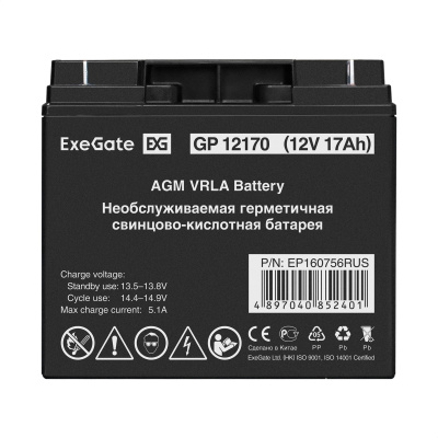 Exegate GP12170 EP160756RUS Аккумуляторная батарея 1