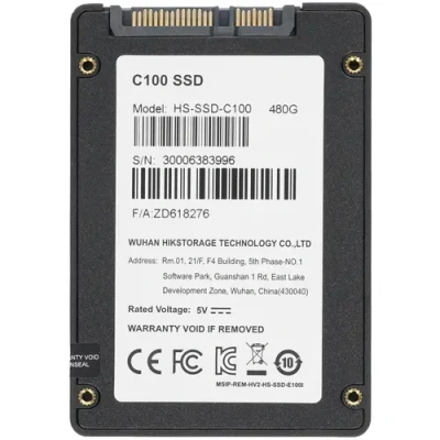 Hikvision HS-SSD-C100/480G Твердотельный накопитель SSD 2