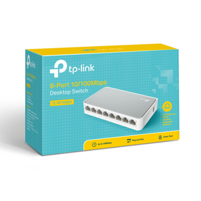 TP-Link TL-SF1008D 8-портовый настольный коммутатор 10/100 Мбит/с 7