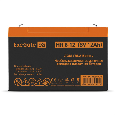 Exegate HR 6-12 EX282955RUS Аккумуляторная батарея 2