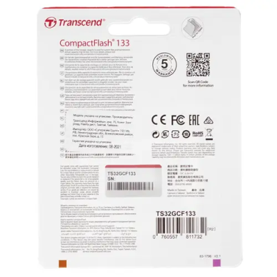 Transcend 32GB Карта памяти TS32GCF133 1