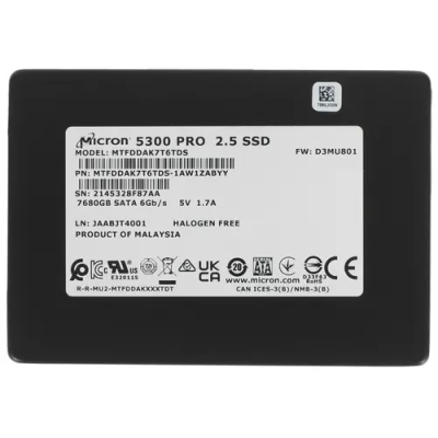 Micron MTFDDAK7T6TDS-1AW1ZABYY SSD-накопитель 7680GB