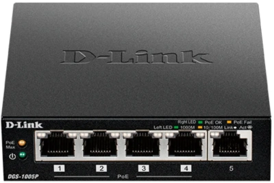 D-Link DGS-1005P/L/A1 Неуправляемый коммутатор 2