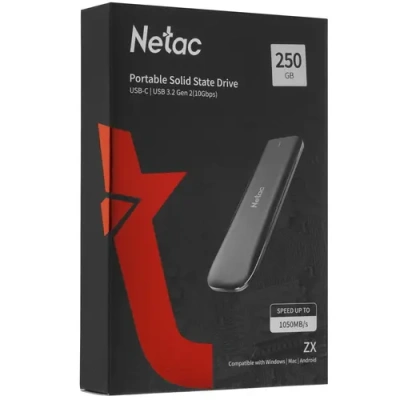 Netac NT01ZX-250G-32BK Внешний накопитель SSD 3