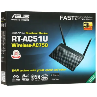 ASUS RT-AC51U Wi-Fi роутер 90IG0150-BM3G00 7