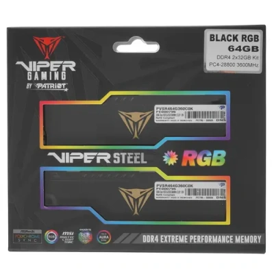 Patriot Viper Steel RGB 64 ГБ Оперативная память PVSR464G360C0K 4