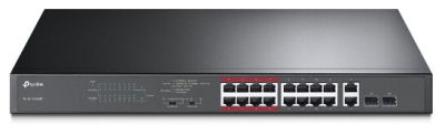 TP-Link TL-SL1218MP Неуправляемый коммутатор PoE+ на 16 портов 10/100 Мбит/с и 2 гигабитных порта