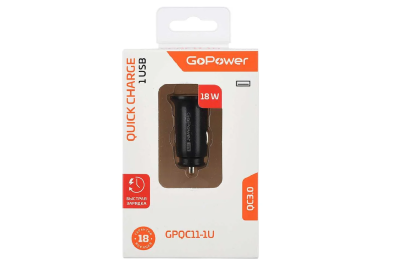 GoPower GPQC11-1U 00-00028407 Сетевое З/У Автомобильное 3