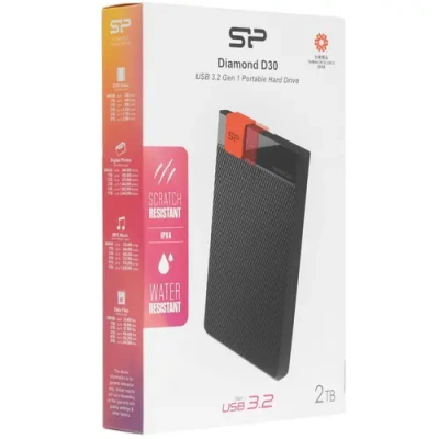 Silicon Power Diamond D30 2 ТБ SP020TBPHDD3SS3K Внешний HDD 3