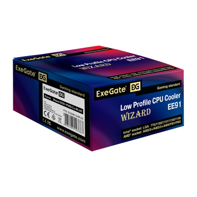 Exegate Wizard EE91-PWM.Cu.BLUE EX286154RUS Кулер 3