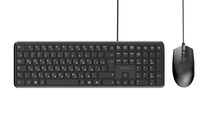 NERPA KG100 NRP-KG100-W-BLK Комплект клавиатура+мышь