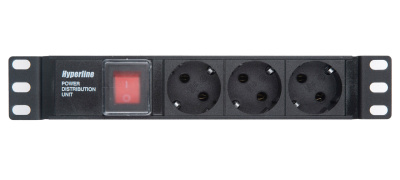 Hyperline SHE10-3SH-S-IEC Блок розеток 2