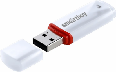 Smartbuy Crown White 8Gb Память USB Flash SB8GBCRW-W 1