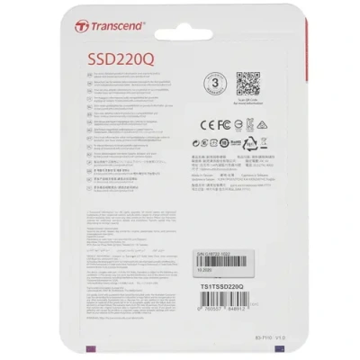 Transcend SSD SSD220Q 1000GB Твердотельный накопитель TS1TSSD220Q 1