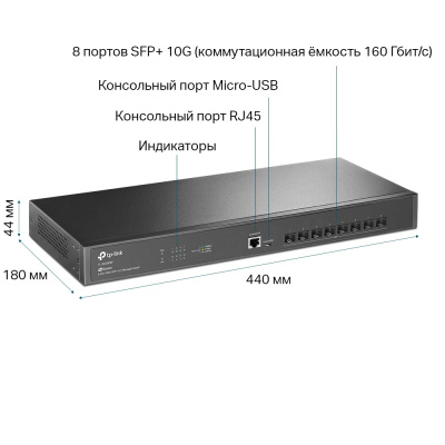 TP-Link TL-SX3008F Коммутатор управляемый 2
