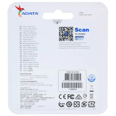 ADATA C906 32GB Флэш-накопитель AC906-32G-RWH  2