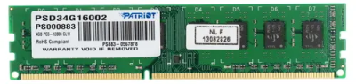 Patriot Signature 4GB Модуль памяти PSD34G16002