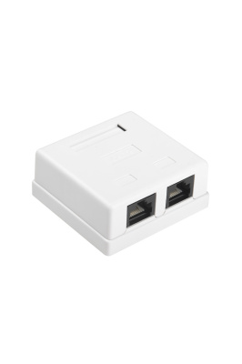 Hyperline SB1-2-8P8C-C5E-WH Розетка компьютерная