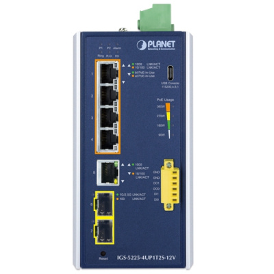 PLANET IGS-5225-4UP1T2S-12V Промышленный коммутатор 1