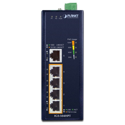 PLANET IGS-504HPT Коммутатор  1