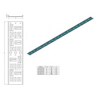 Hyperline CDV-M-75x9-42U-RAL9005 Перфорированный вертикальный кабельный организатор-лоток 