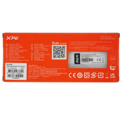 ADATA XPG SPECTRIX D50 RGB 32GB Оперативная память AX4U360032G18I-SW50 3