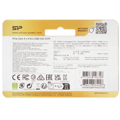 SiliconPower XS70 4000 ГБ SSD M.2 накопитель 1