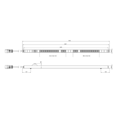 Hyperline SHE-20IEC-4BIEC-B-3PVB Блок розеток 9